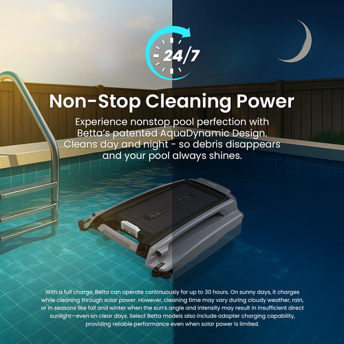 Betta SE Plus - Solar-Powered Robotic Pool Skimmer